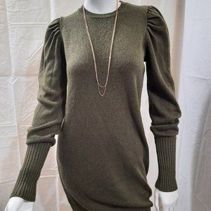 WAYF PUFF SLEEVE SWEATER DRESS MEDIUM